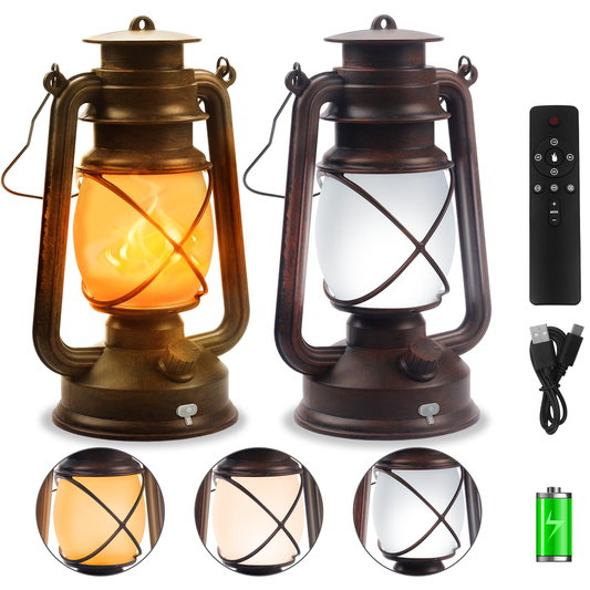 Decorative Rustic Lantern - Charcoal